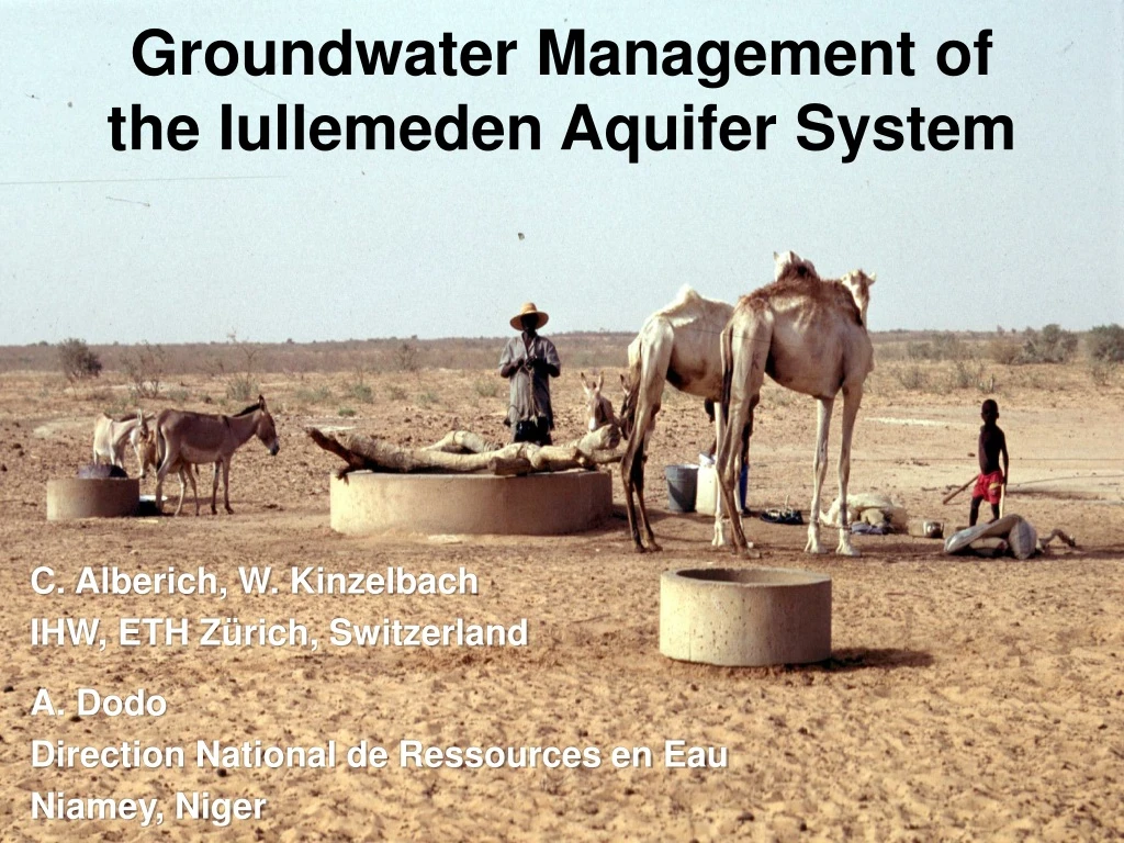 groundwater management of the iullemeden aquifer n.