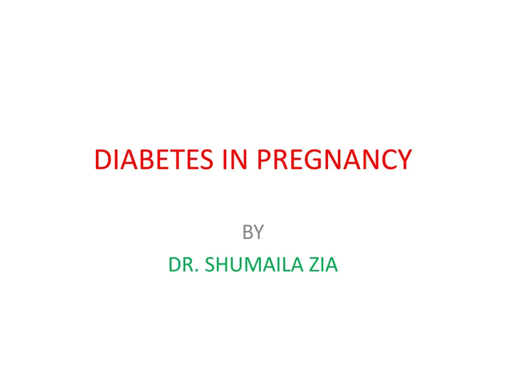 diabetes in pregnancy powerpoint presentation