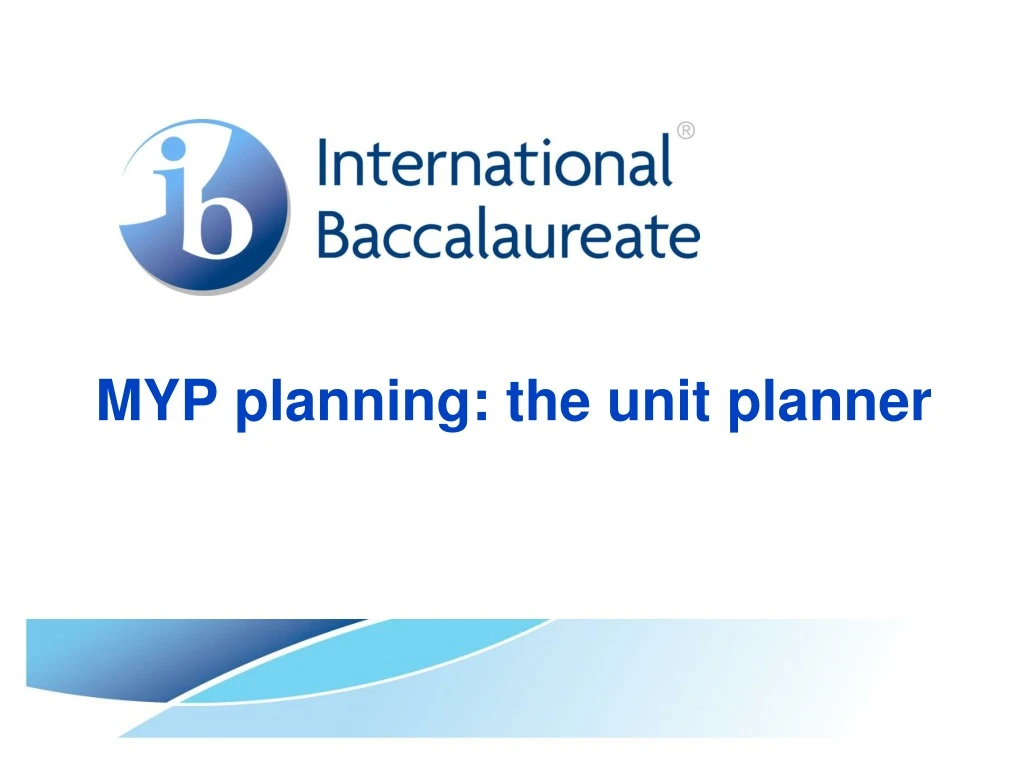 Ppt Myp Planning The Unit Planner Powerpoint Presentation Free