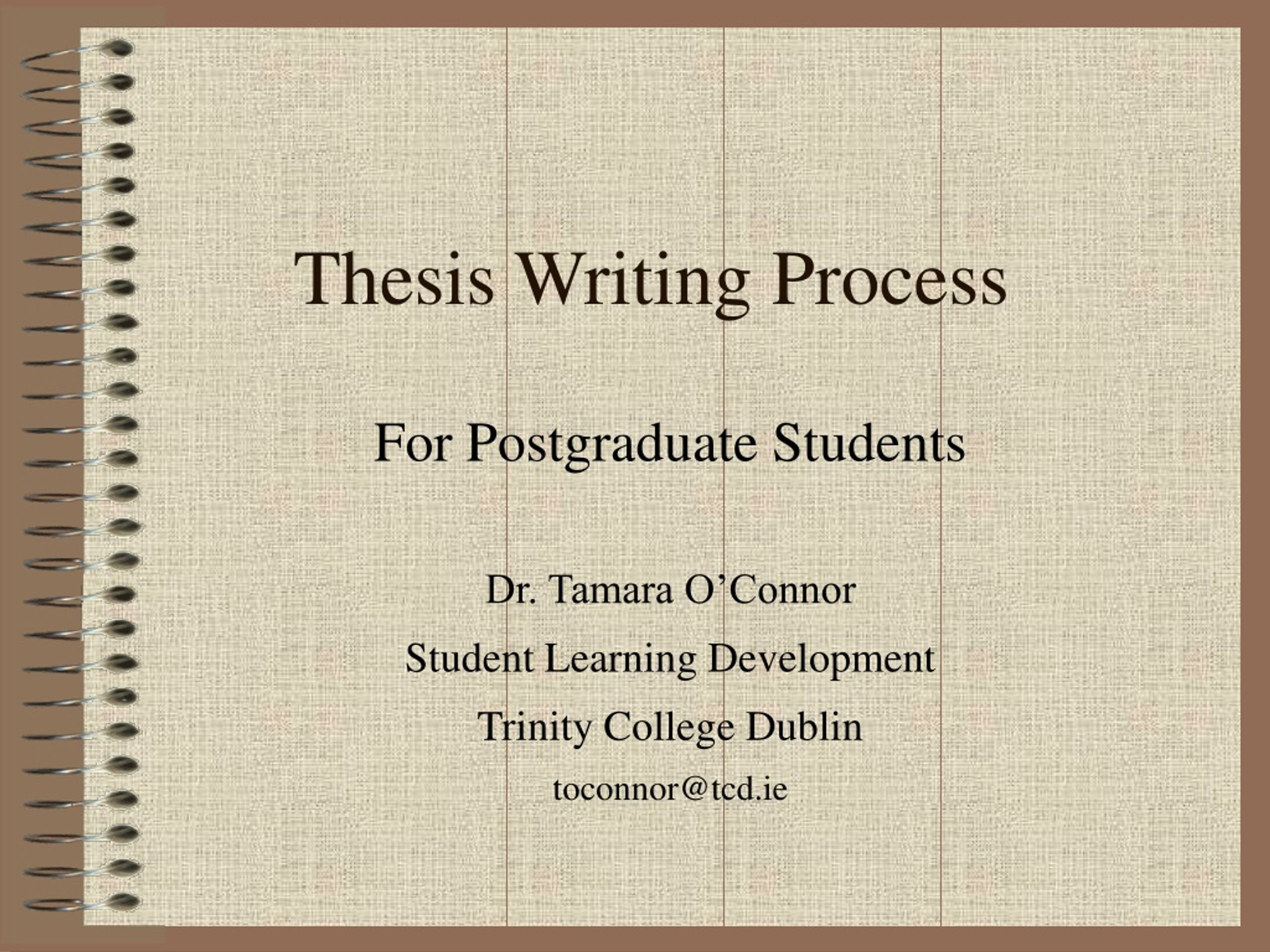 thesis writing process