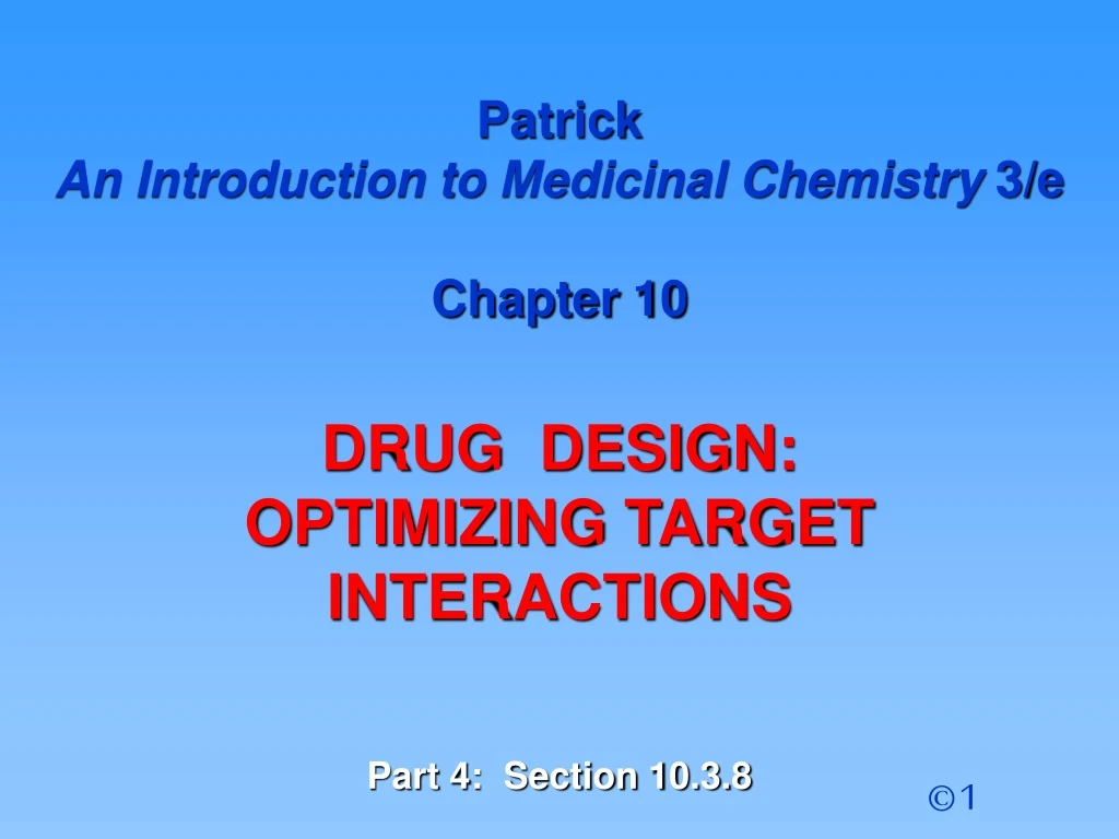 patrick an introduction to medicinal chemistry n.