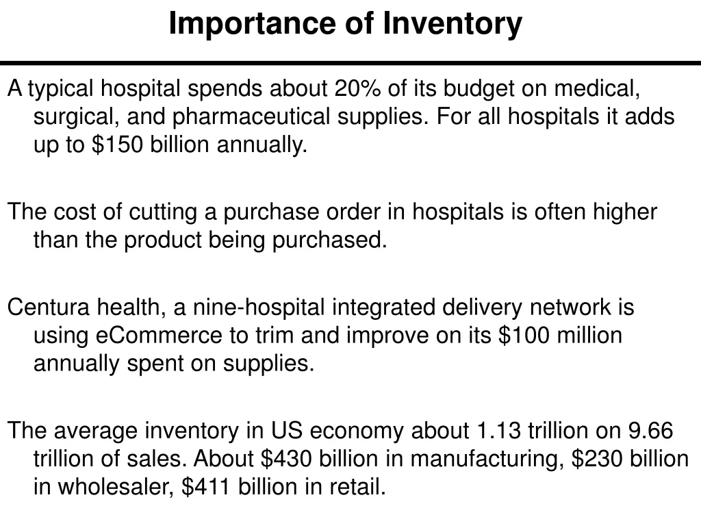importance of inventory n.
