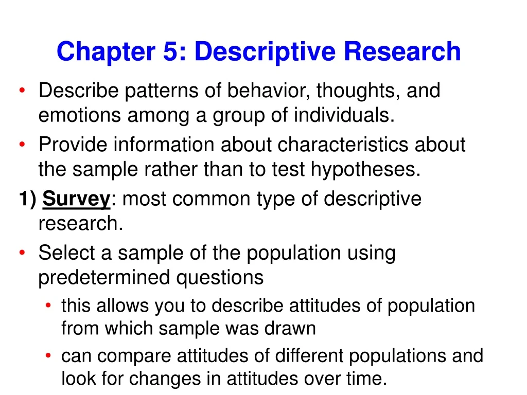 how to write descriptive research questions