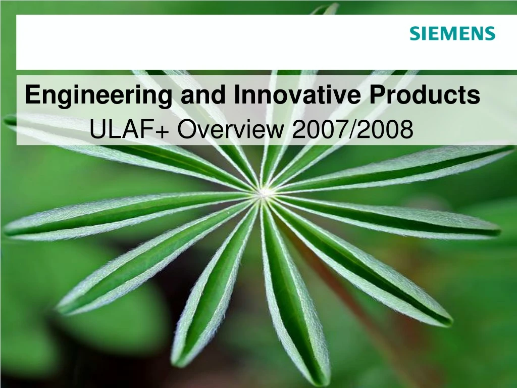 engineering and innovative products ulaf overview n.