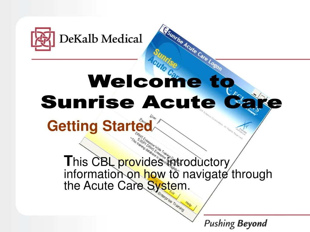 welcome to sunrise acute care n.