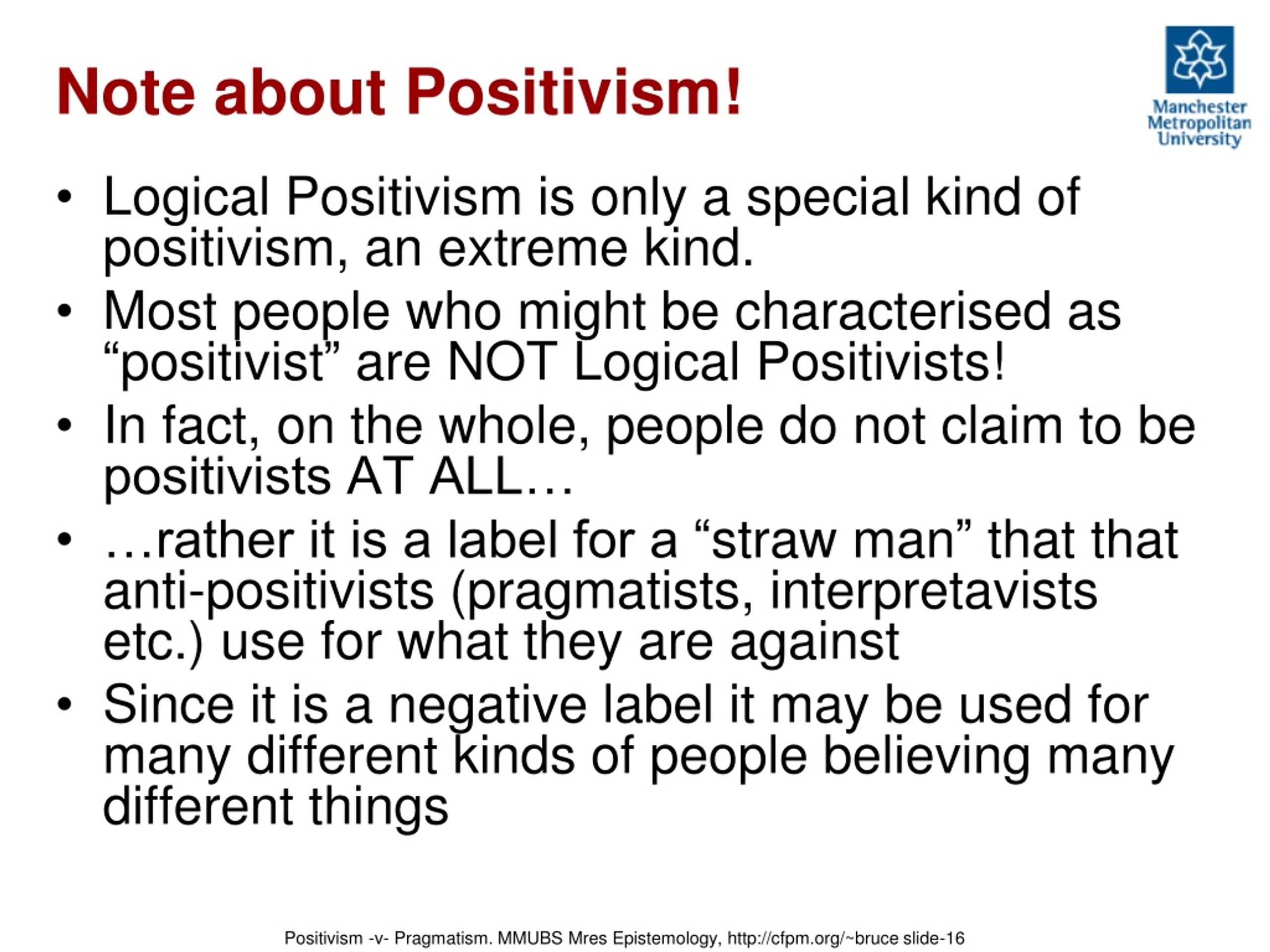 Positivism, Objectivism And Epistemological Theory