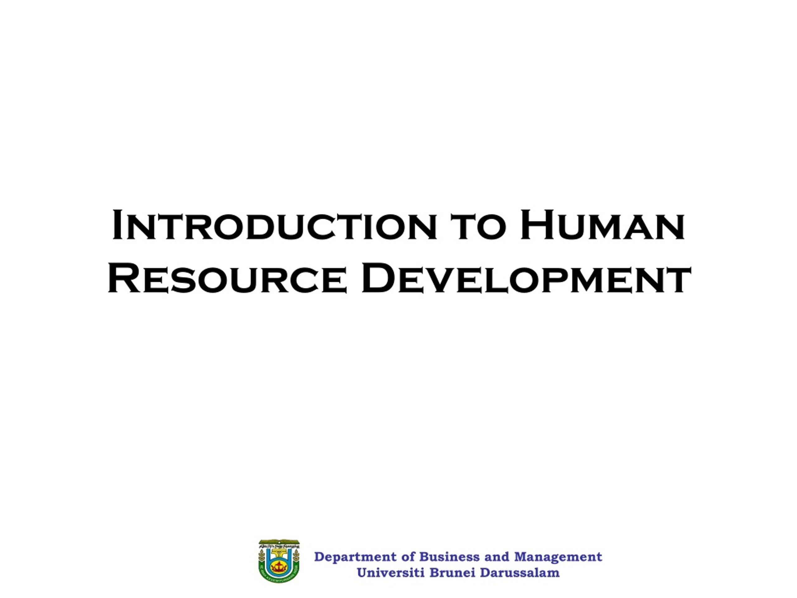 Ppt Introduction To Human Resource Development Powerpoint