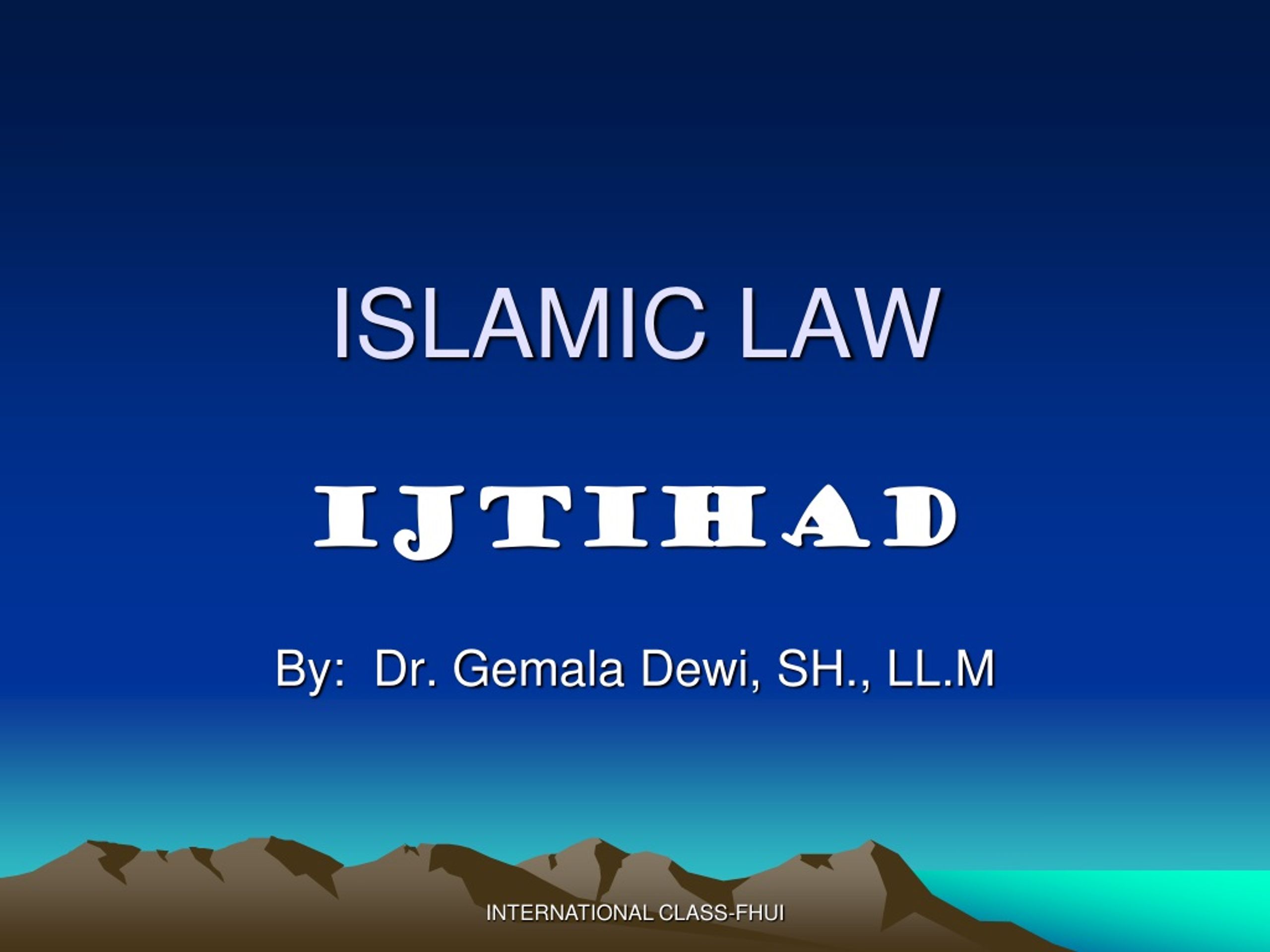 islamic law topics for research paper