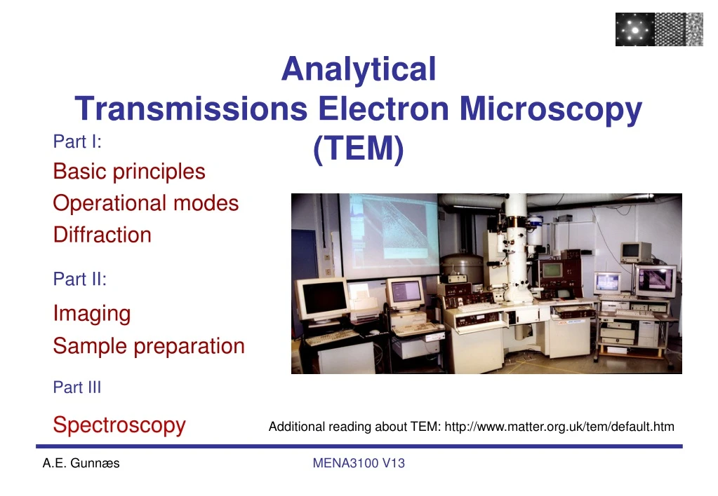 PPT - Analytical Transmissions Electron Microscopy (TEM) PowerPoint ...