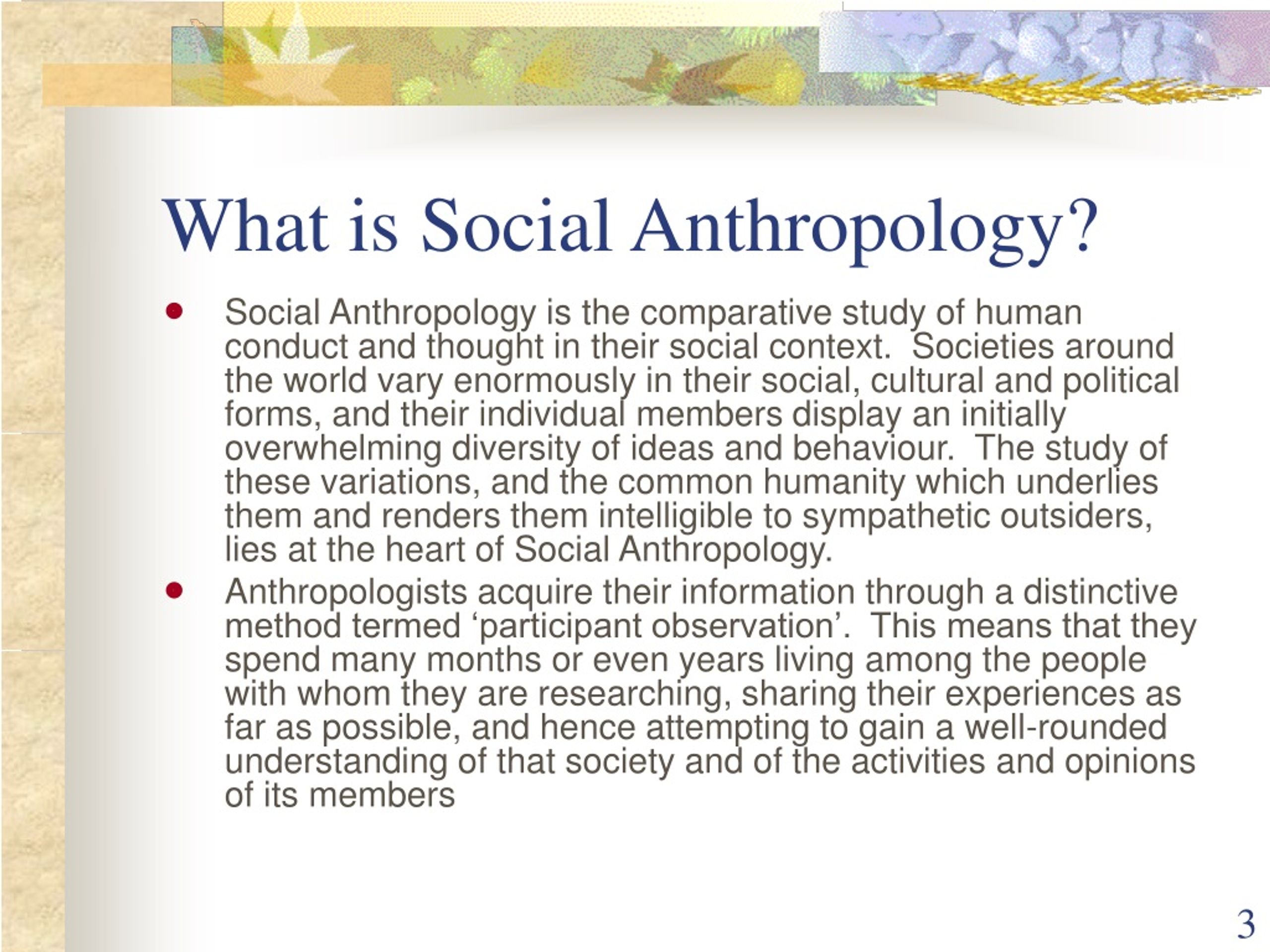 PPT Outlining Anthropology And Its Various Perspectives PowerPoint 