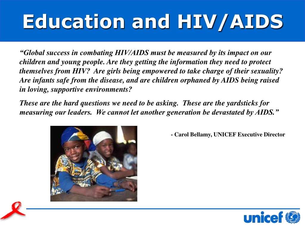 PPT - Education and HIV/AIDS PowerPoint Presentation, free download ...