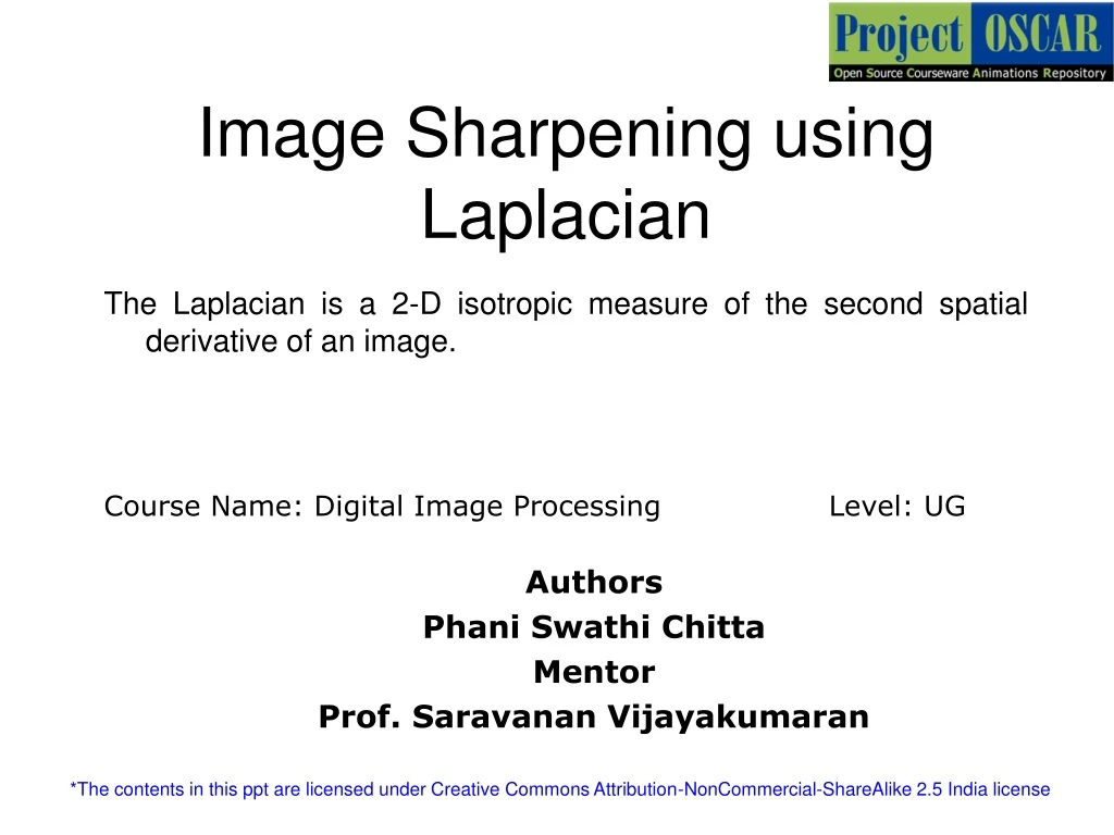 image sharpening using laplacian n.