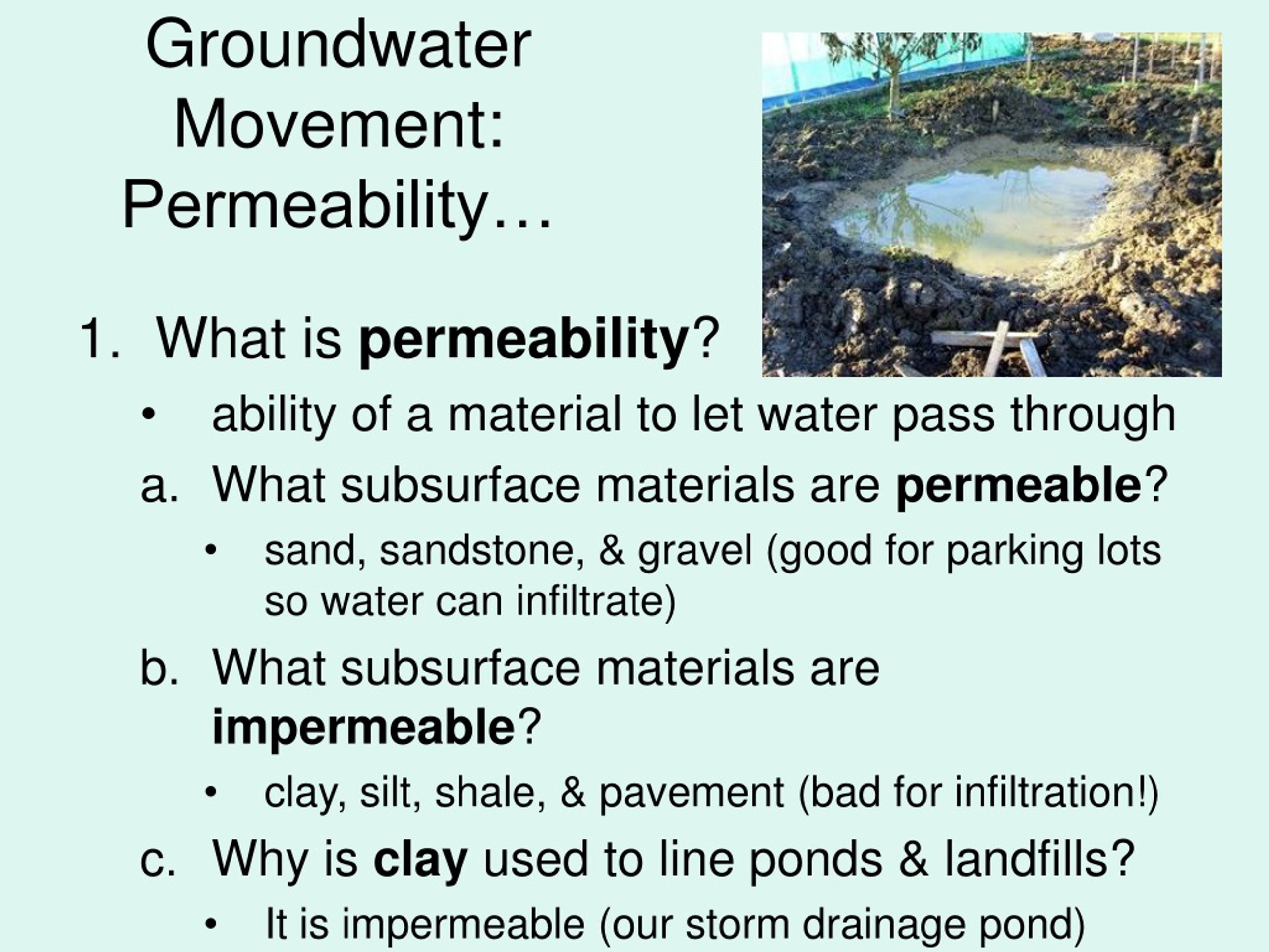 Ppt Groundwater Movement And Storage Lessons Powerpoint