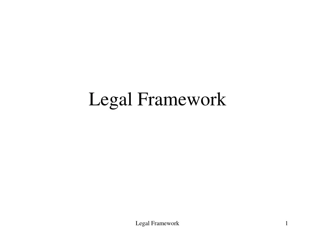 PPT Legal Framework PowerPoint Presentation, free download ID9232211