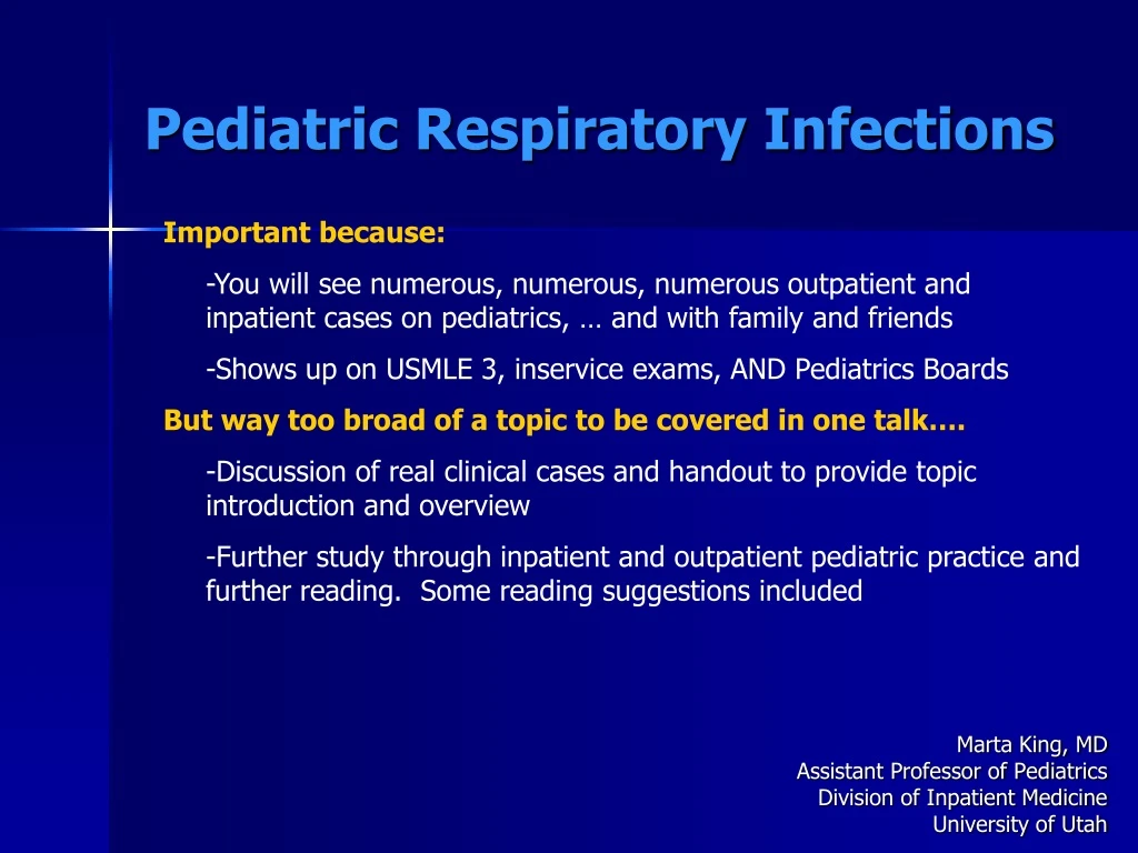 PPT - Pediatric Respiratory Infections PowerPoint Presentation, free ...