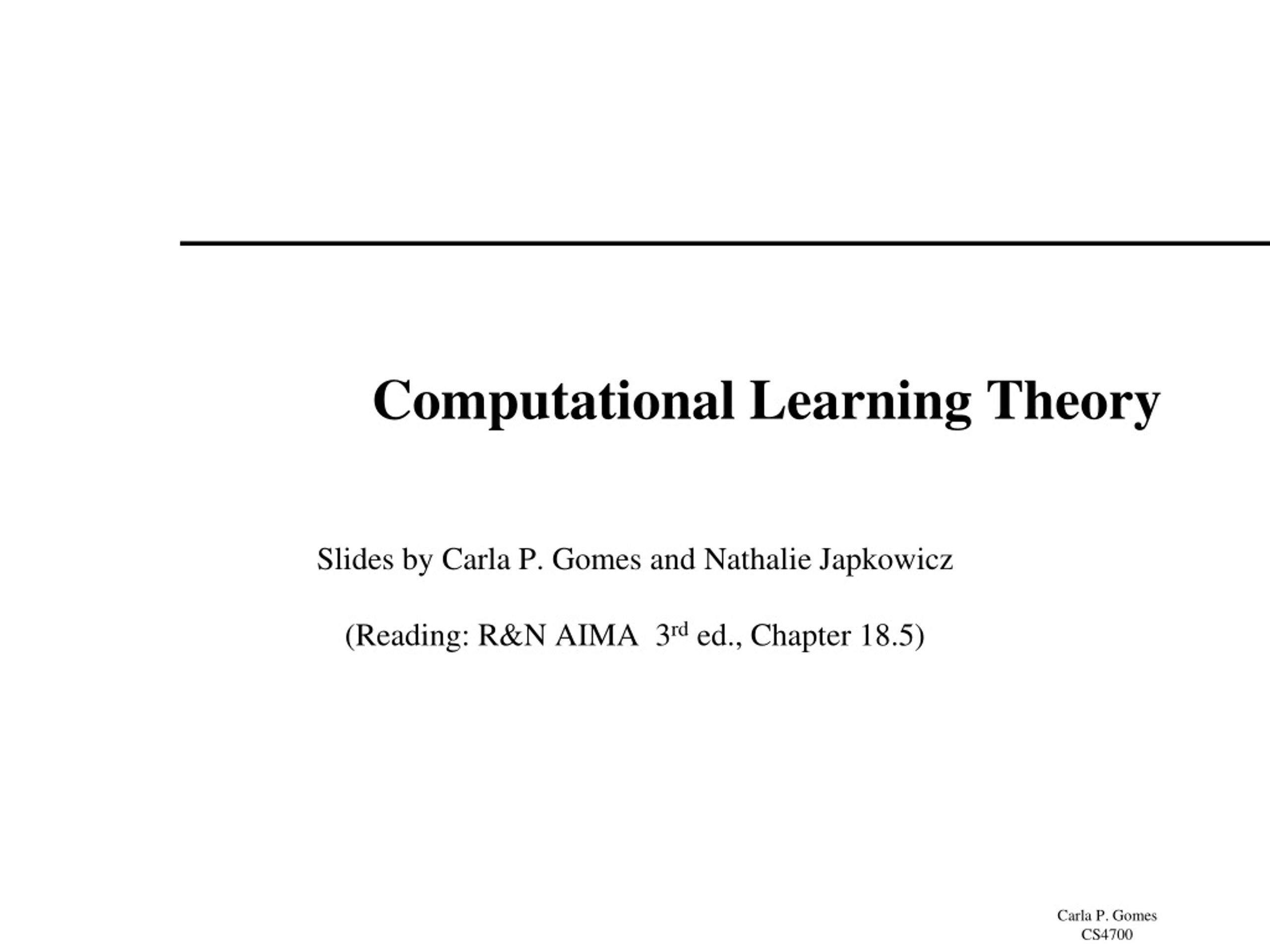 Machine Learning Chapter 7. Computational Learning Theory Tom M. Mitchell.  - ppt download