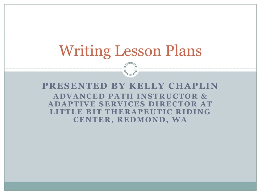 PPT - Writing Lesson Plans PowerPoint Presentation, Free Download - ID ...