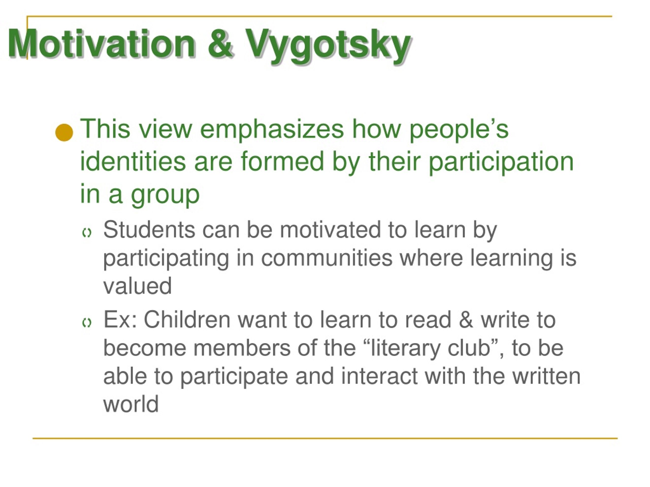 PPT Vygotsky s Theory of Cognitive Development PowerPoint