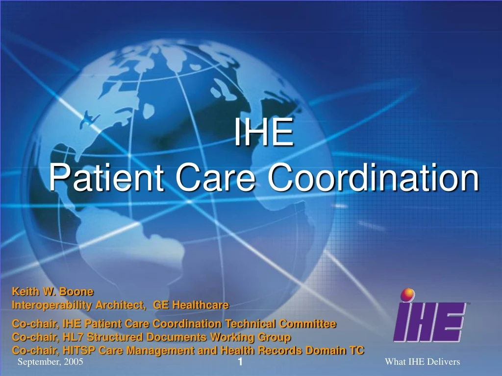 ihe patient care coordination n.