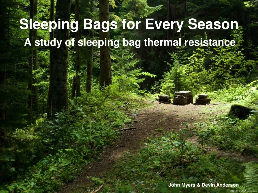 a study of sleeping bag thermal resistance n.
