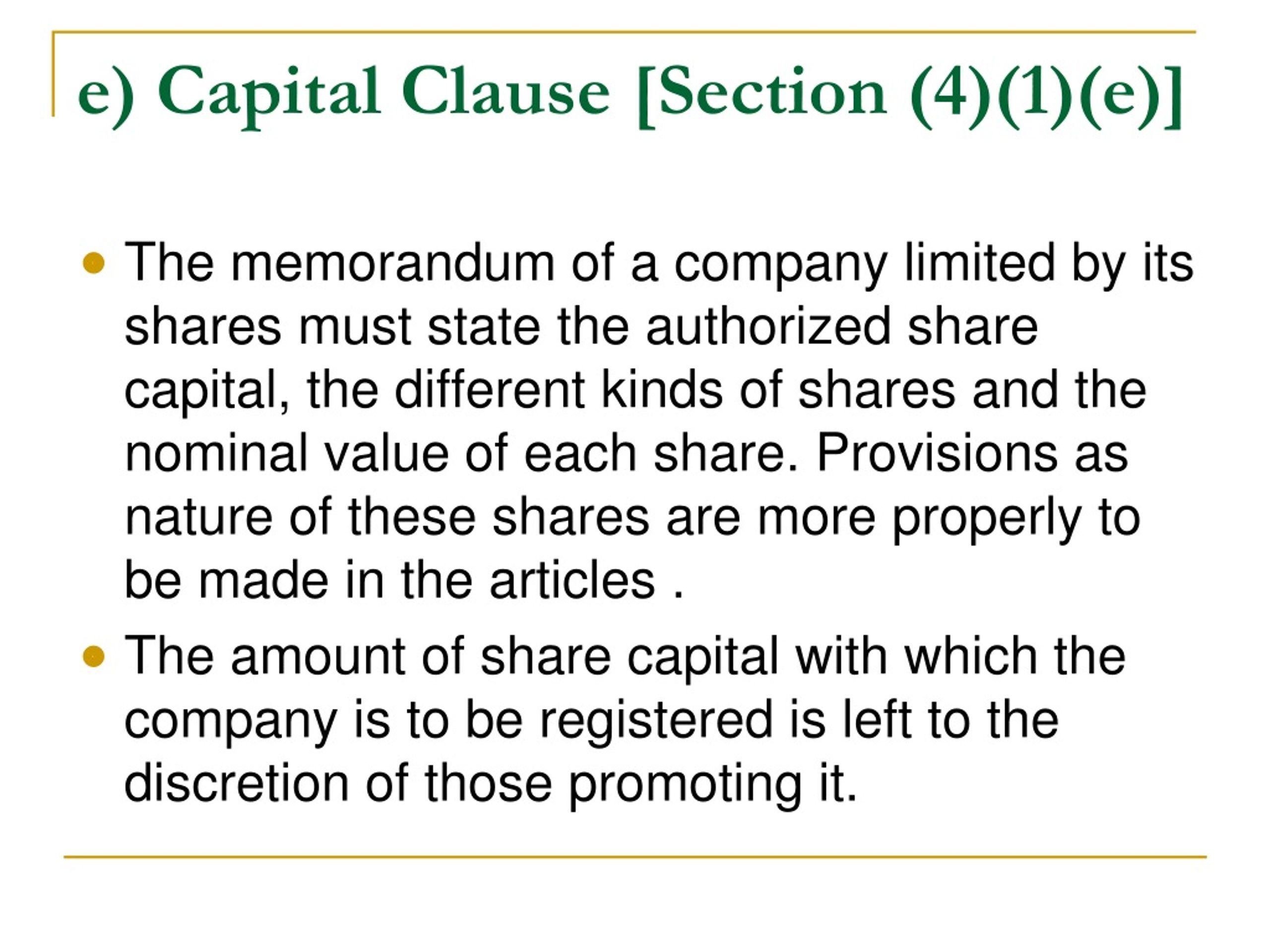 capital clause