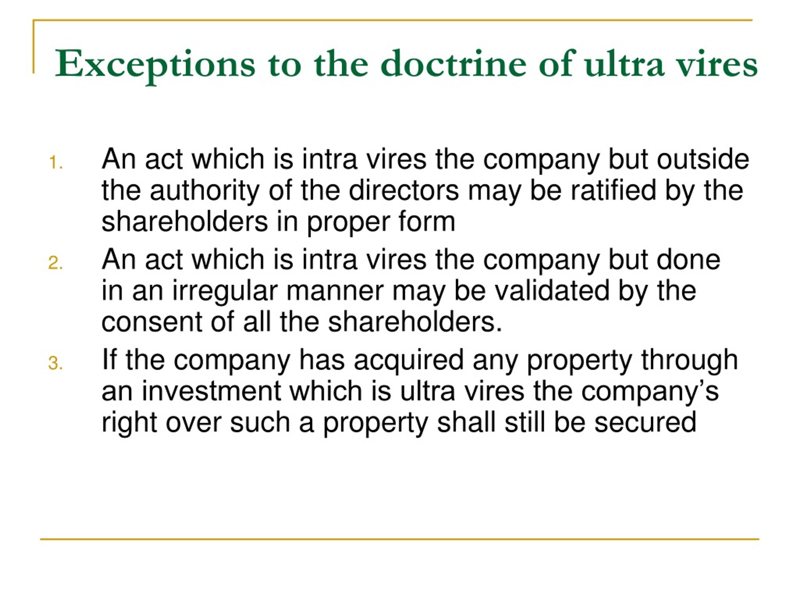 ultra vires doctrine definition