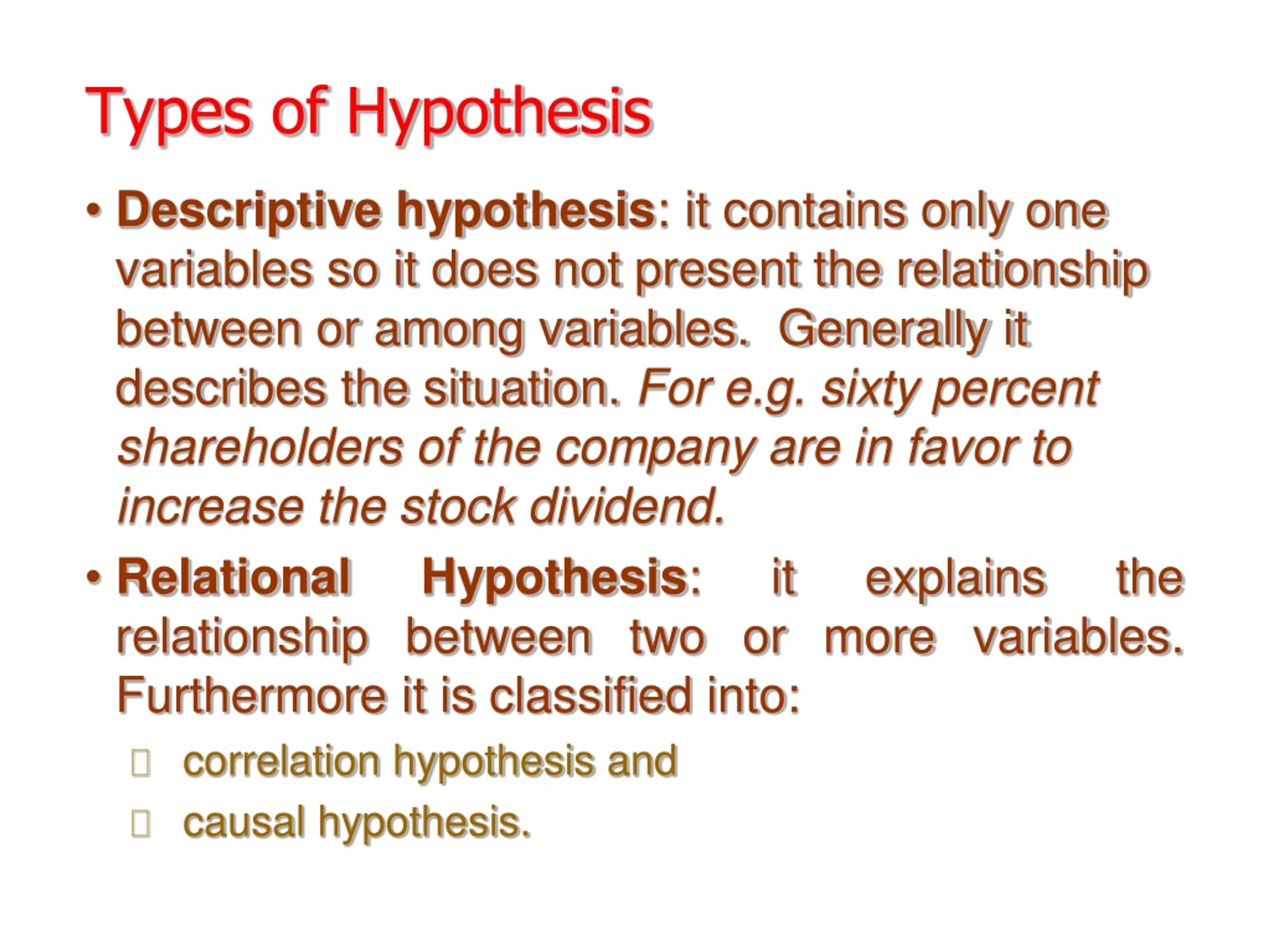 problem identification and hypothesis formulation