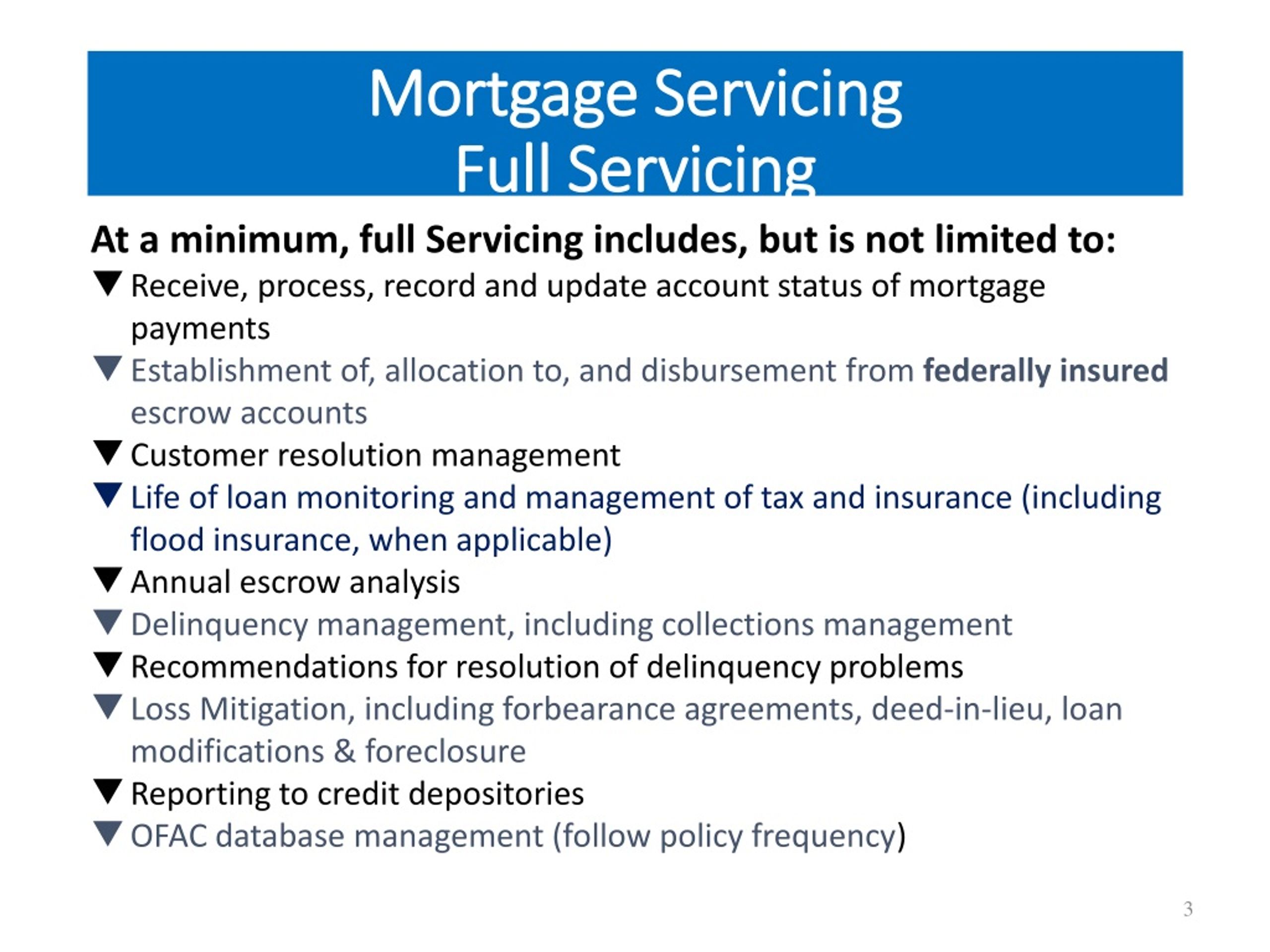 assignment of mortgage servicing