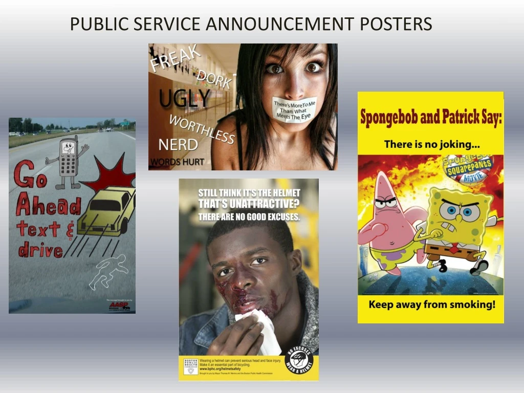 public service announcement poster assignment
