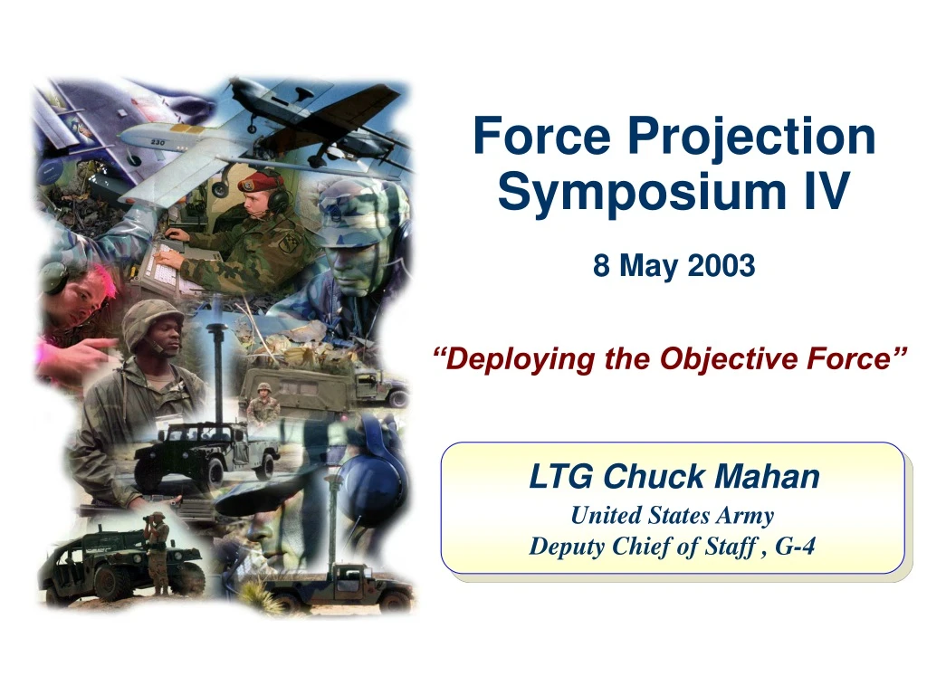 force projection symposium iv 8 may 2003 n.