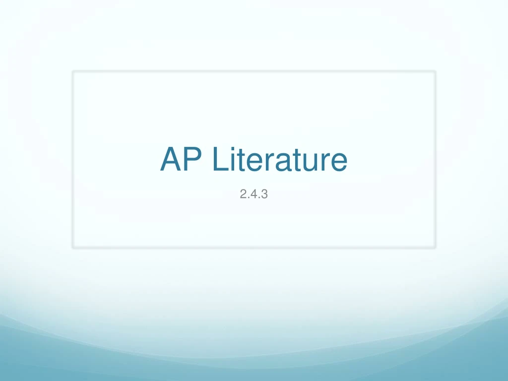 ap literature n.