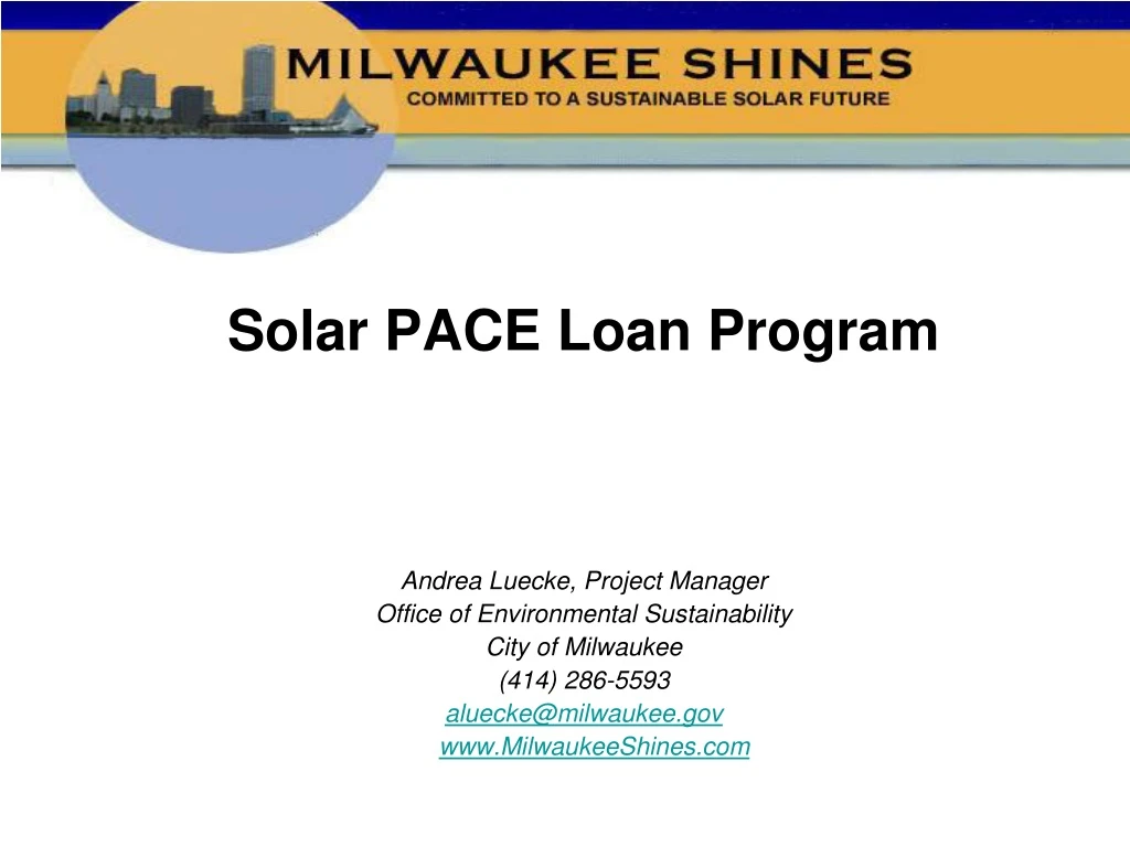 solar pace loan program andrea luecke project n.