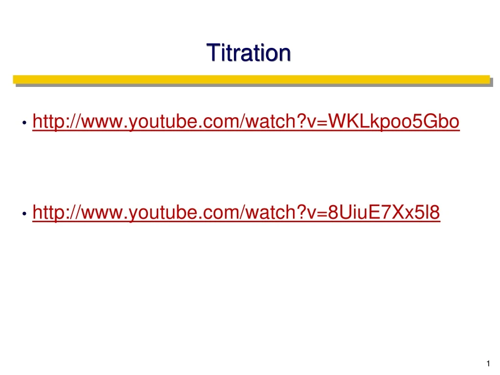 titration n.