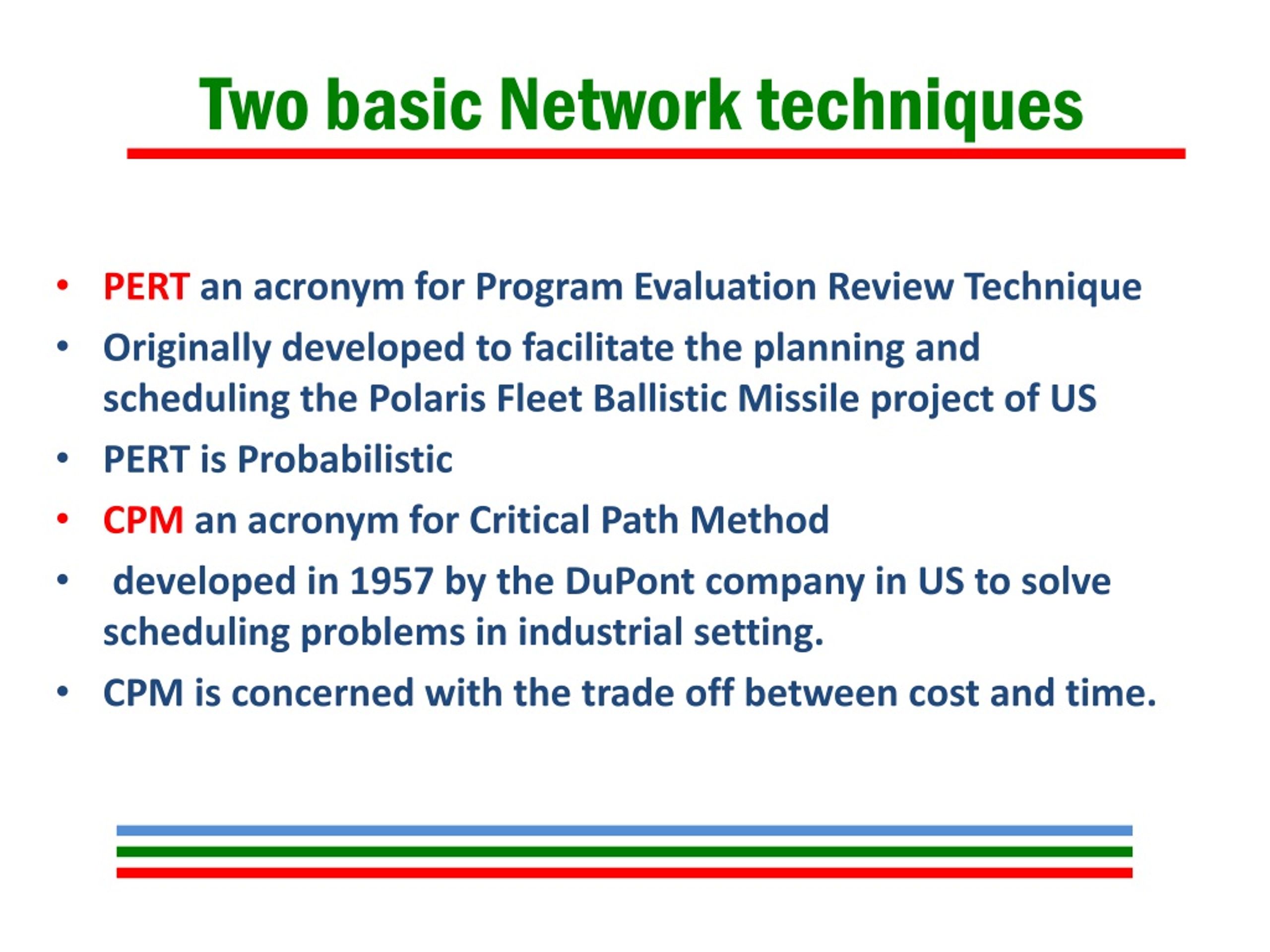 PPT Network Techniques For Project Management PowerPoint Presentation 
