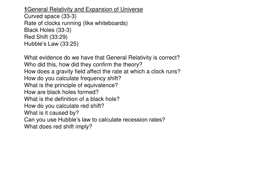 1 general relativity and expansion of universe n.