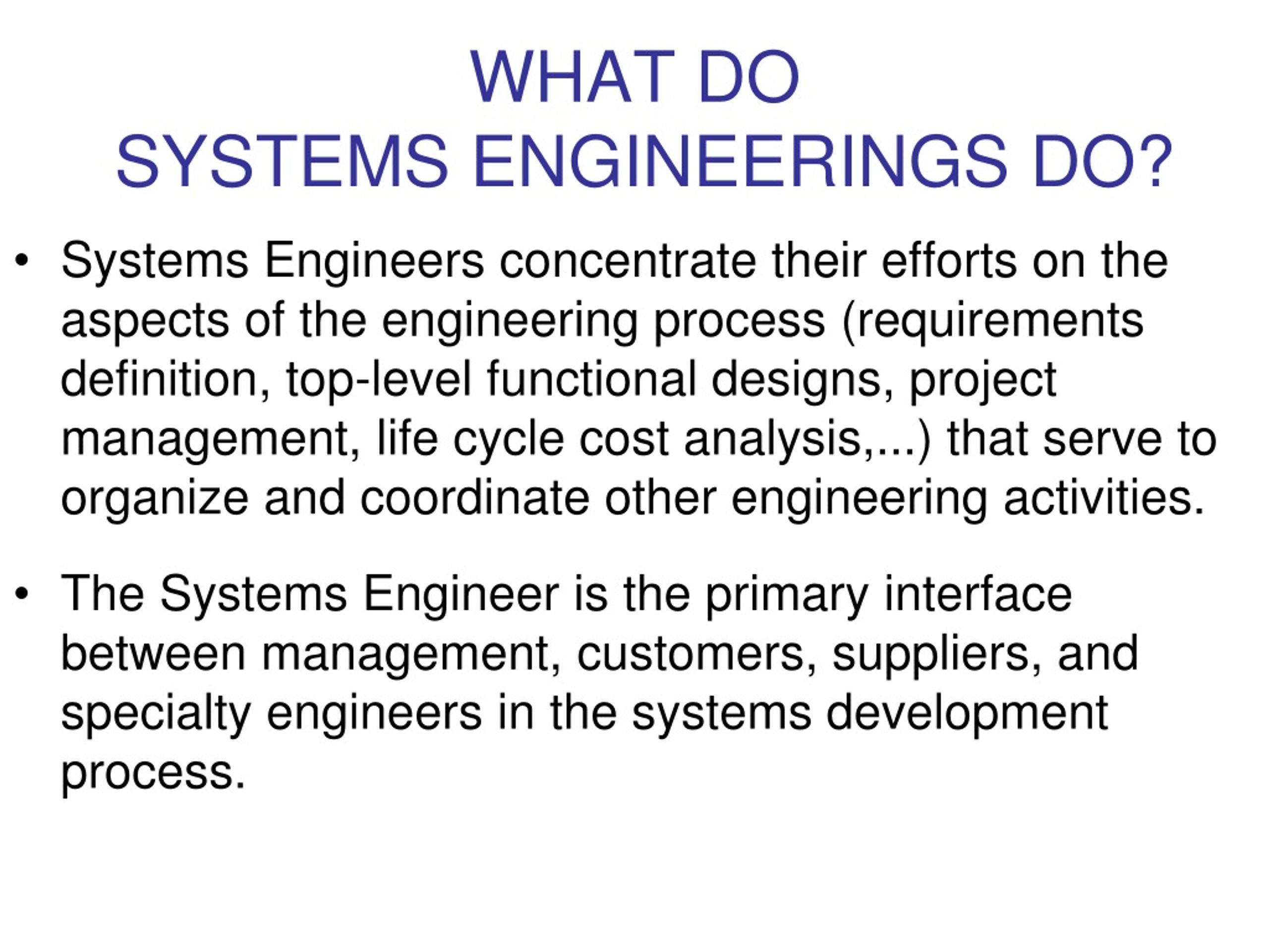 PPT - The SEAS Undergraduate Program in SYSTEMS ENGINEERING PowerPoint ...