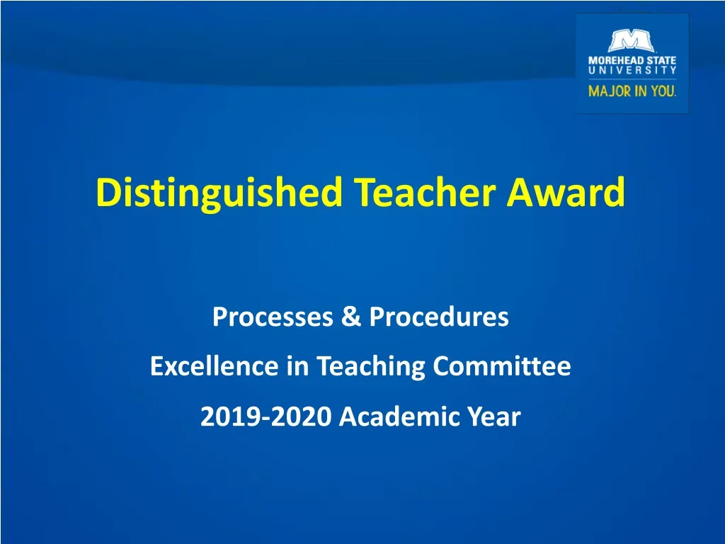 distinguished teacher award n.