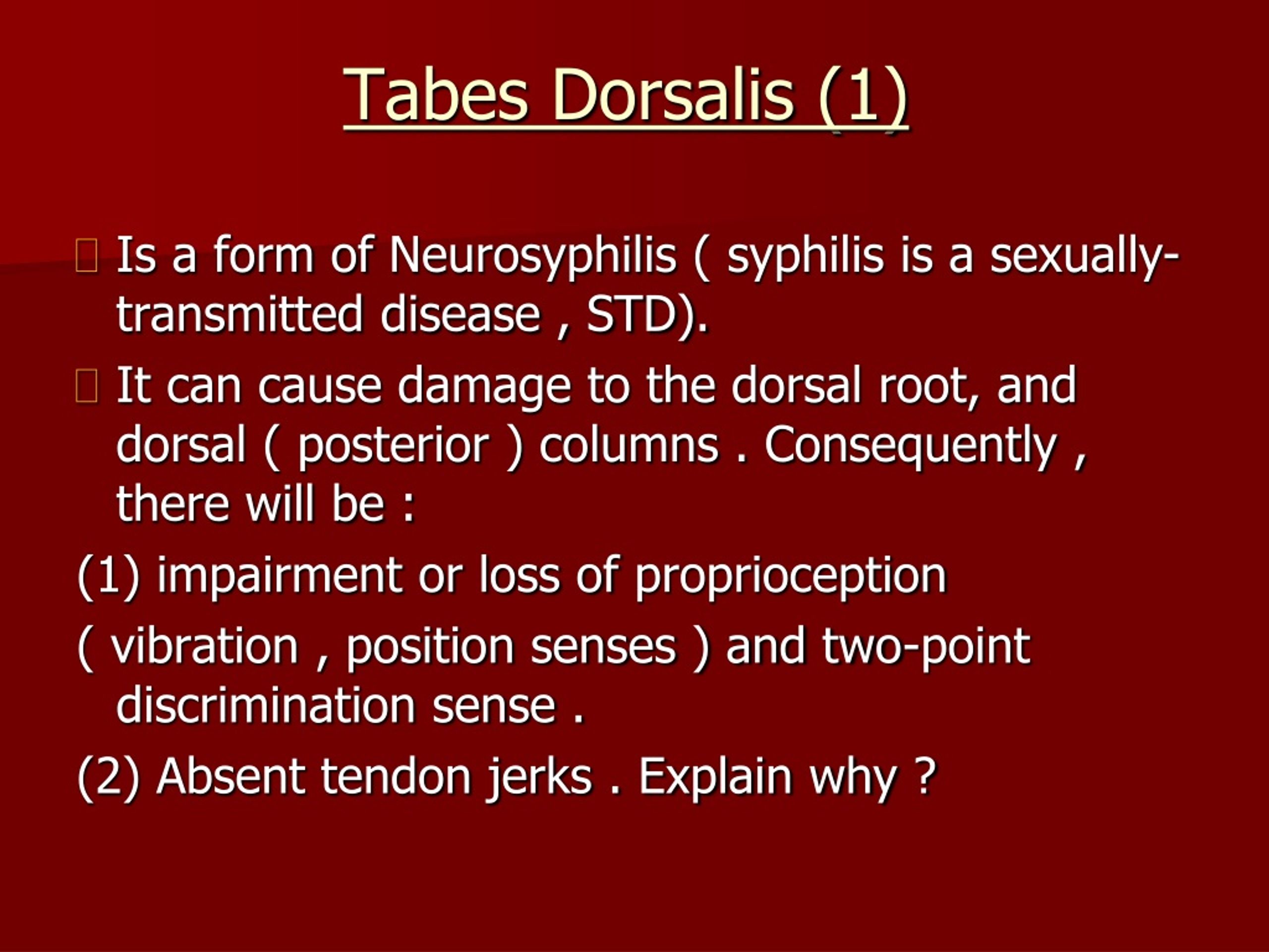 Tabes Dorsalis Crisis at Robert Fane blog