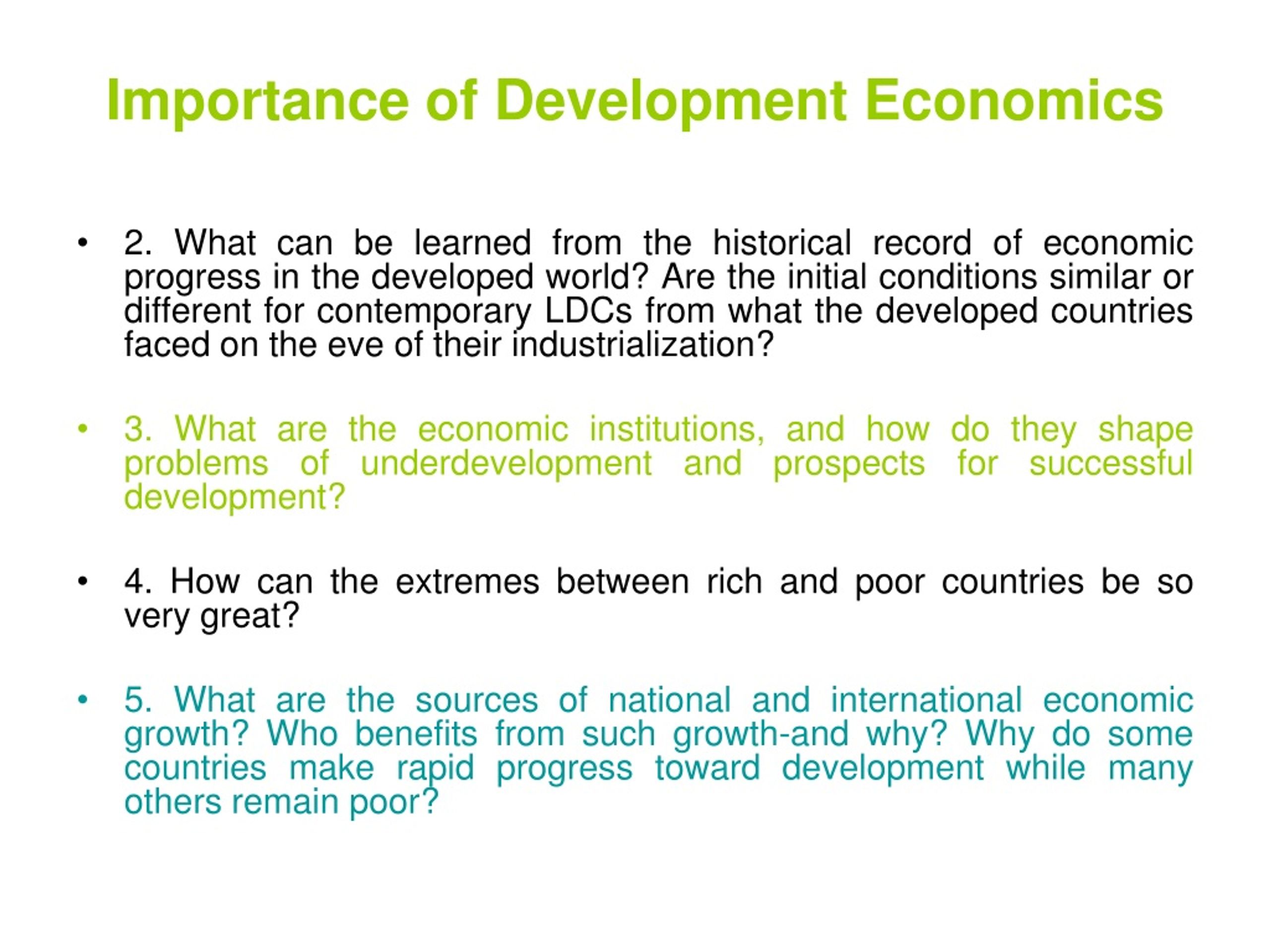 presentation on importance of economics