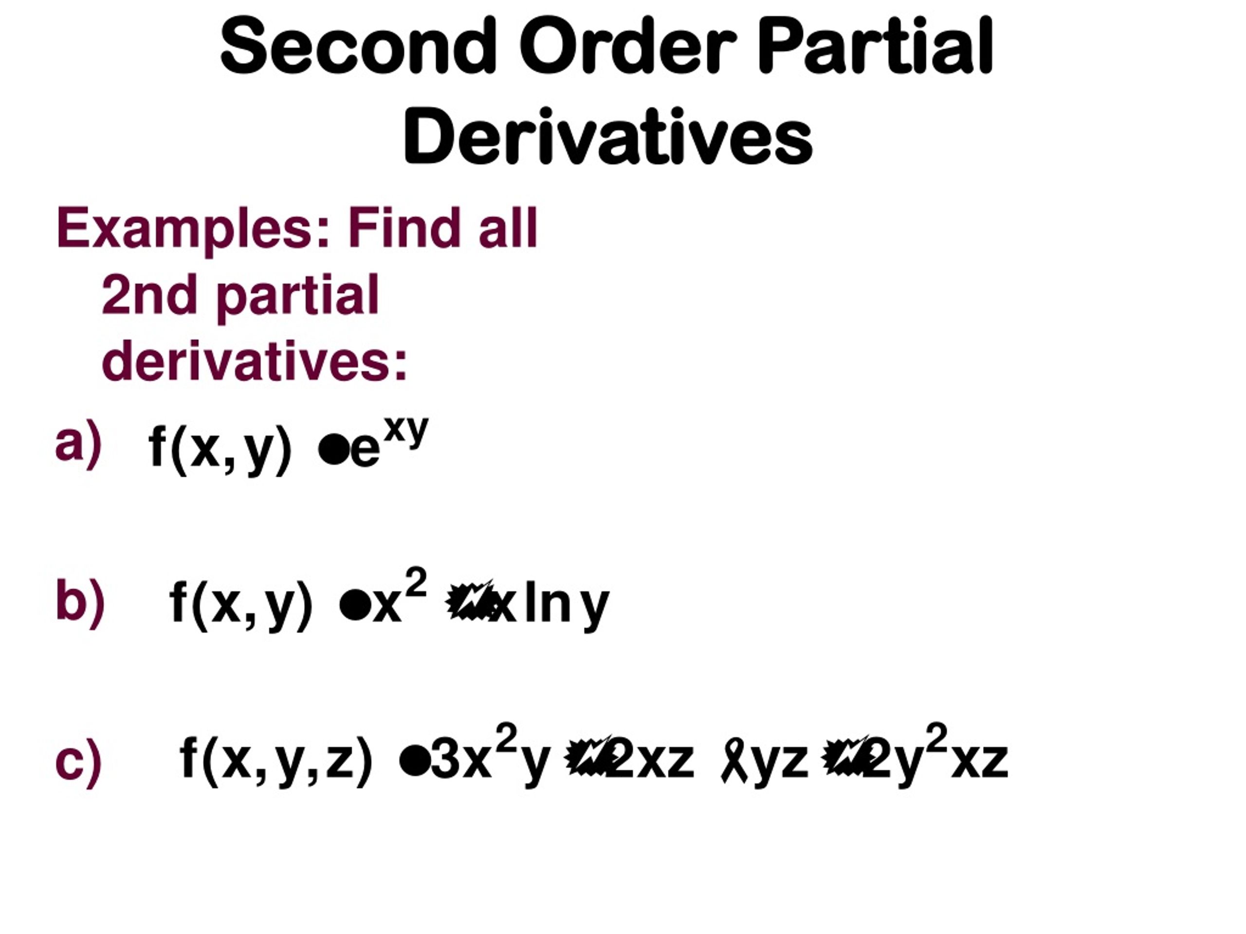 Ppt Second Order Partial Derivatives Powerpoint Presentation Free Download Id9238590 9248