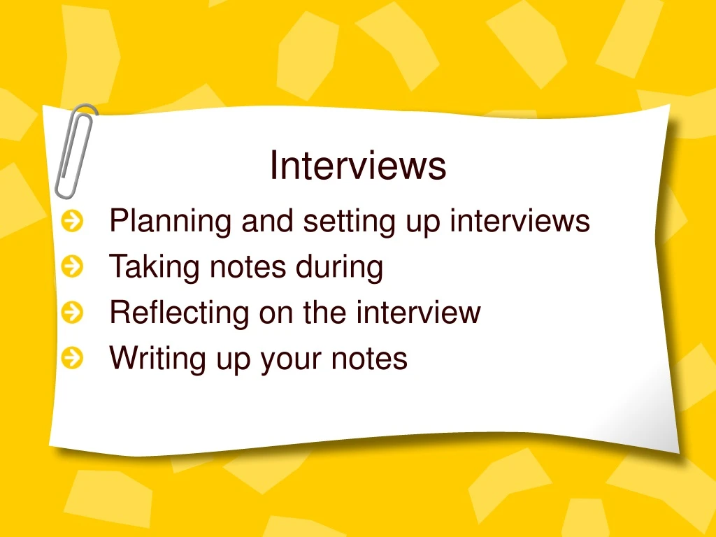 interviews n.