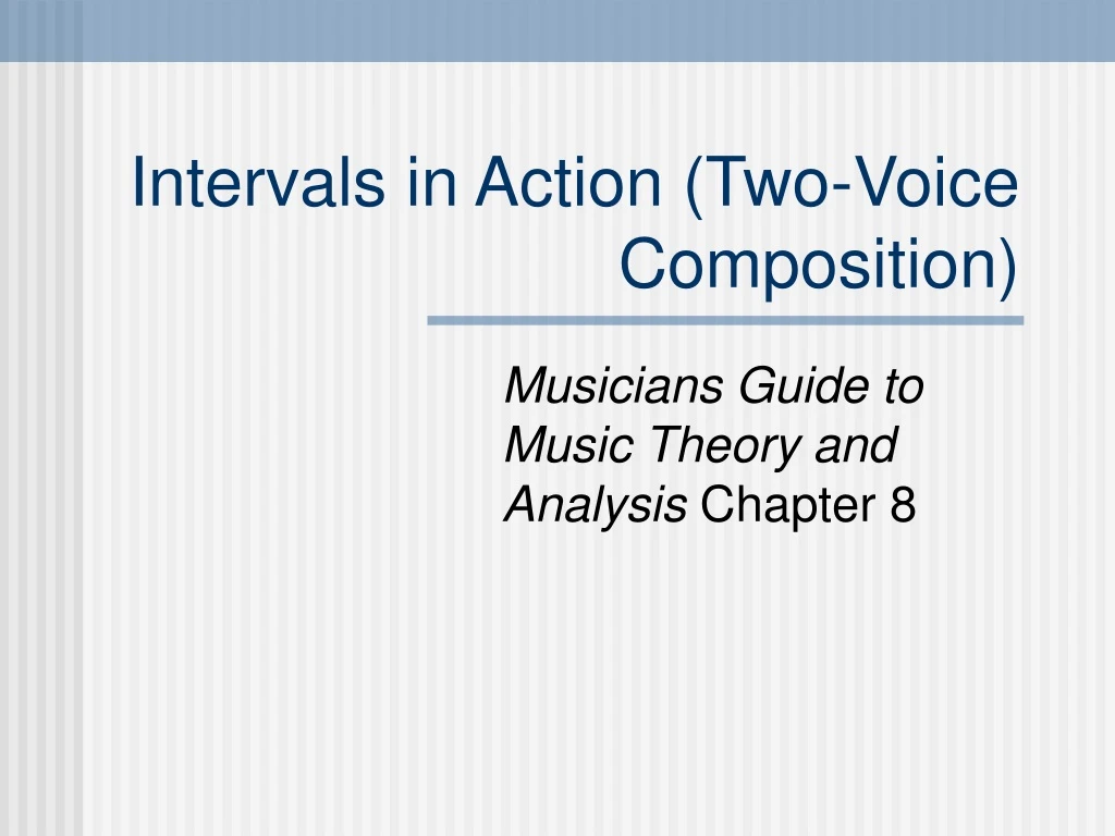 intervals in action two voice composition n.