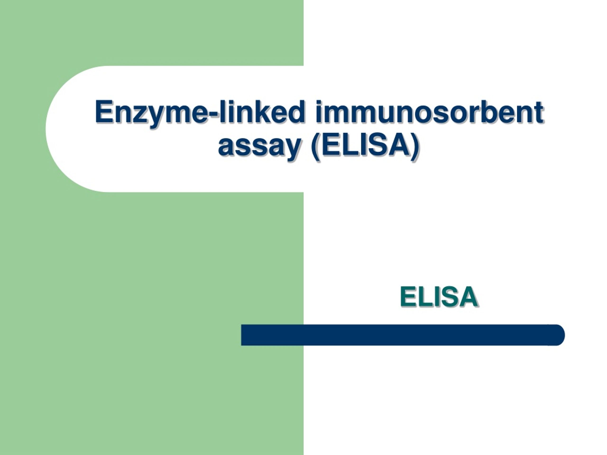 PPT - Enzyme-linked Immunosorbent Assay (ELISA) PowerPoint Presentation ...