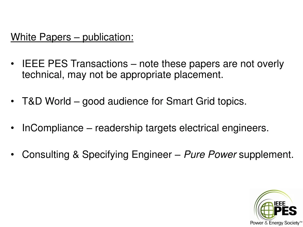 PPT White Papers publication PowerPoint Presentation, free