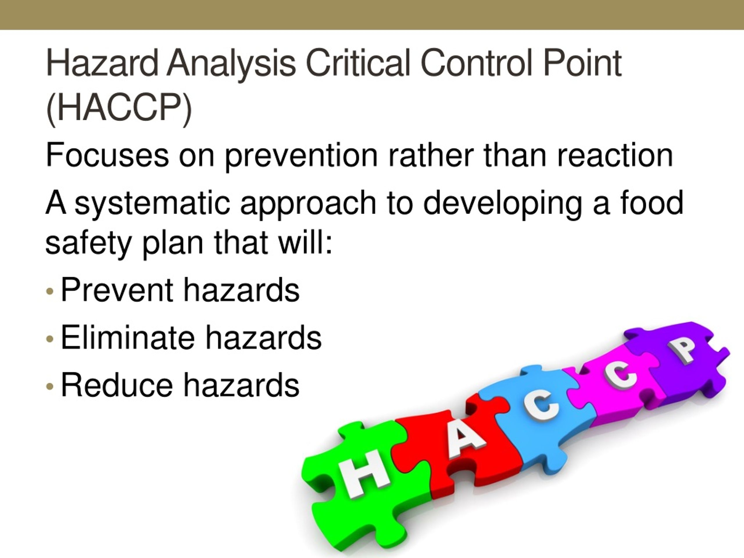 Ppt Hazard Analysis Critical Control Point Powerpoint Presentation