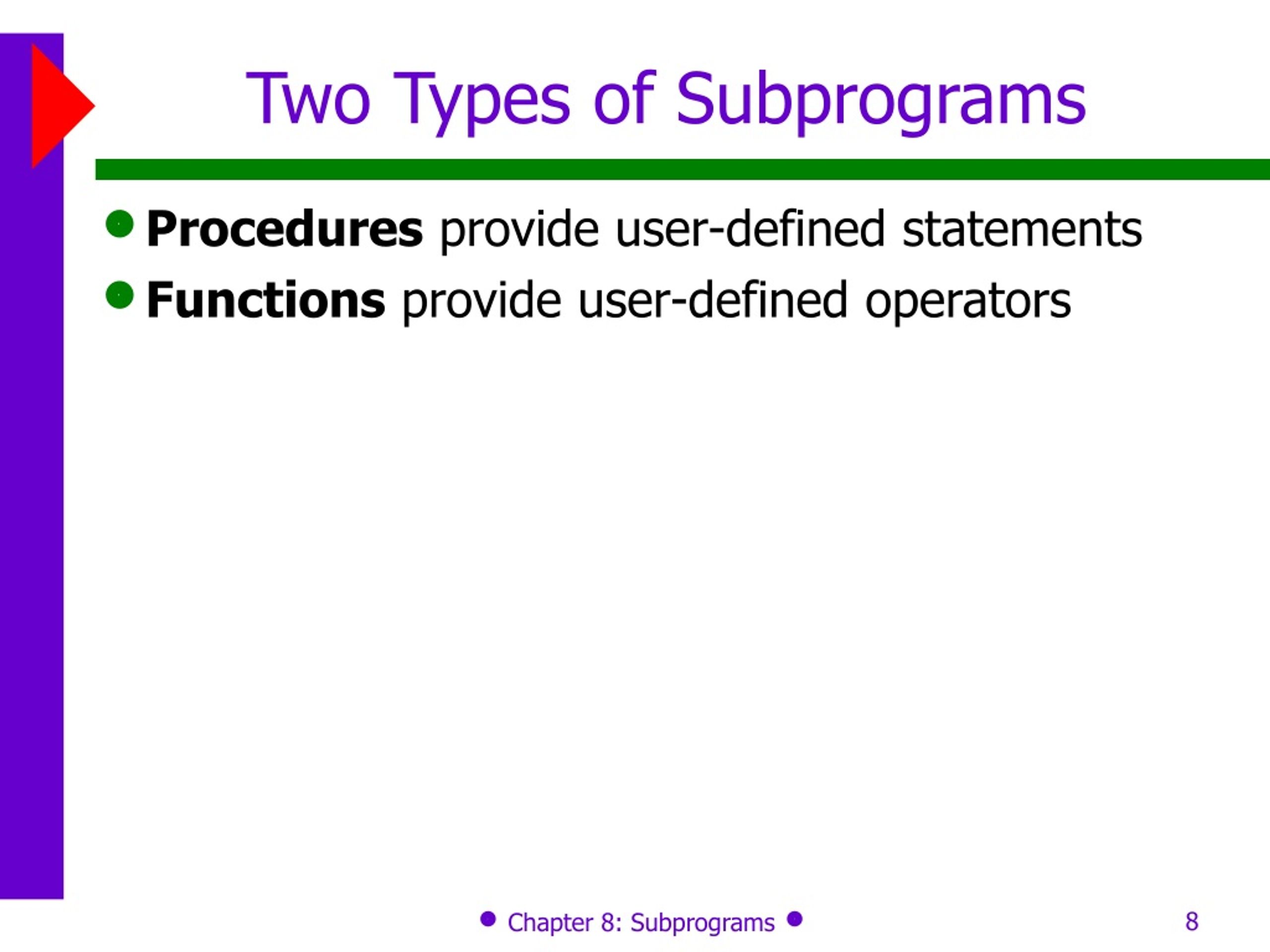 PPT - Subprograms PowerPoint Presentation, Free Download - ID:9243724