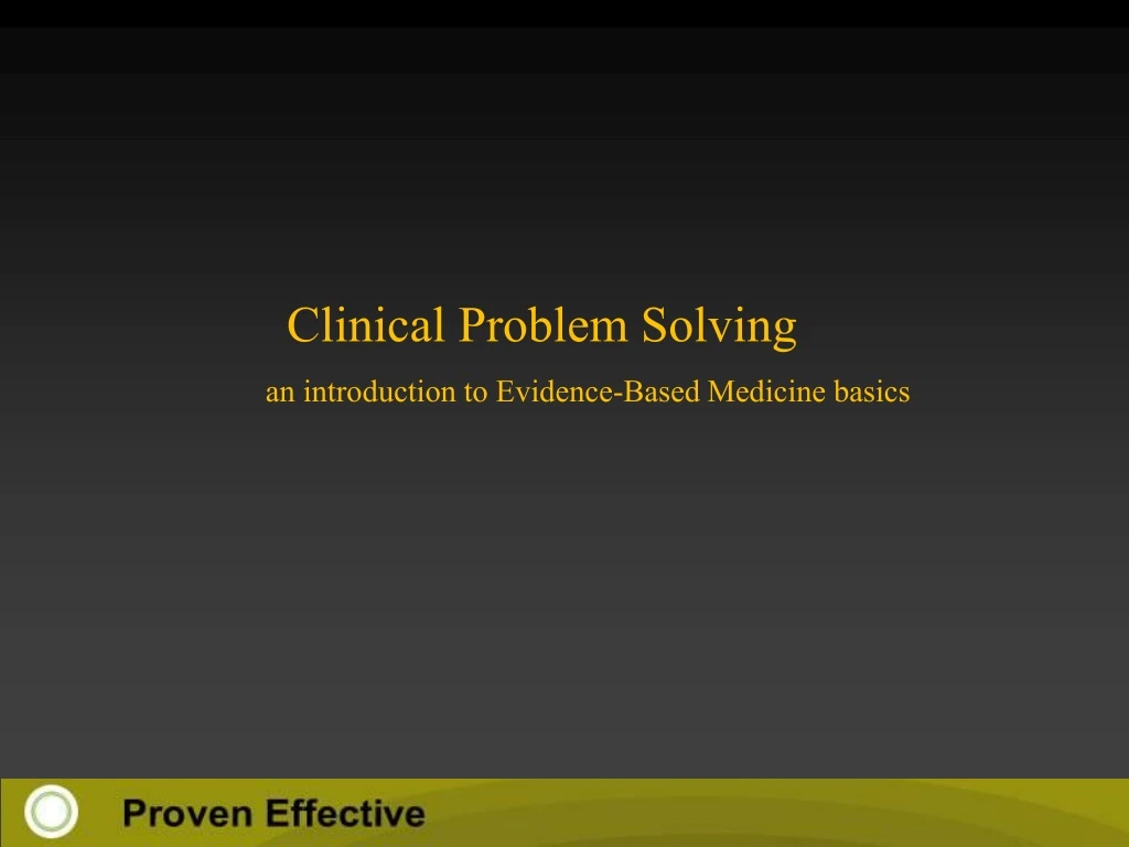 problem solving skills in medicine