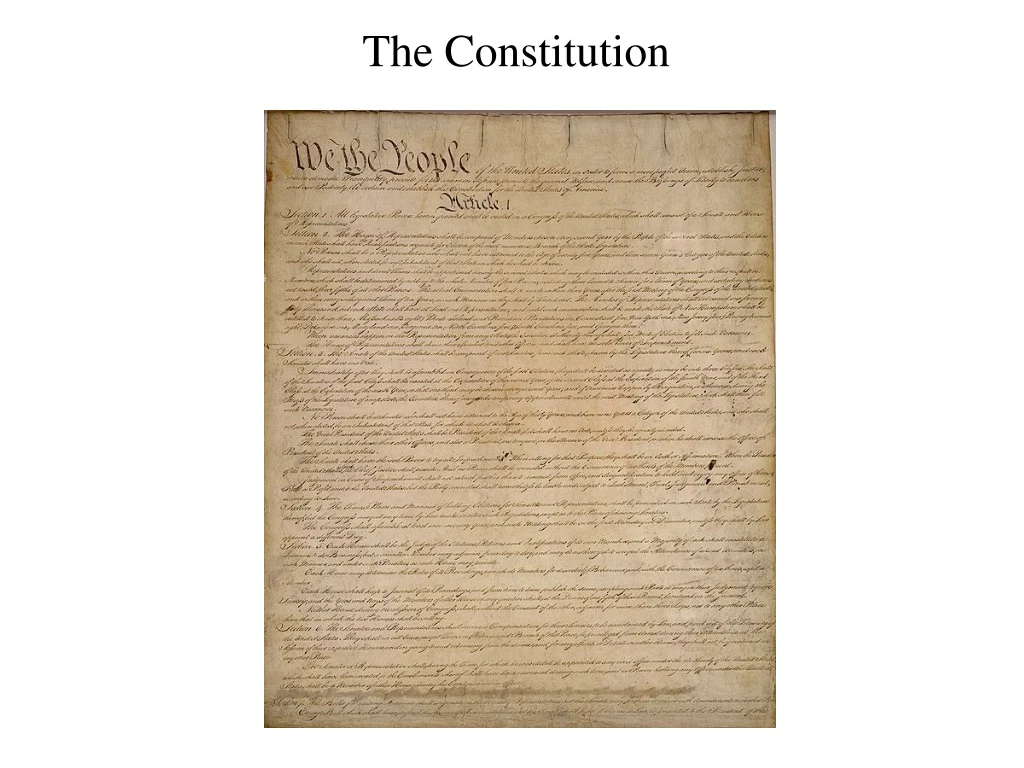 PPT - The Constitution PowerPoint Presentation, Free Download - ID:9244344