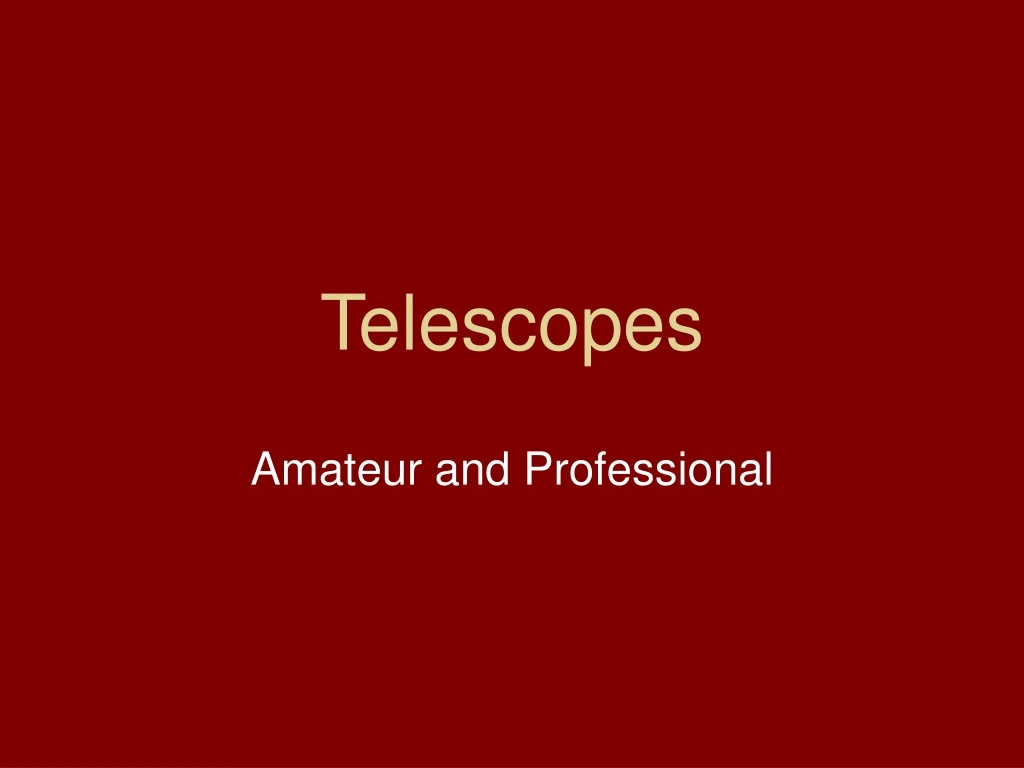 telescopes n.