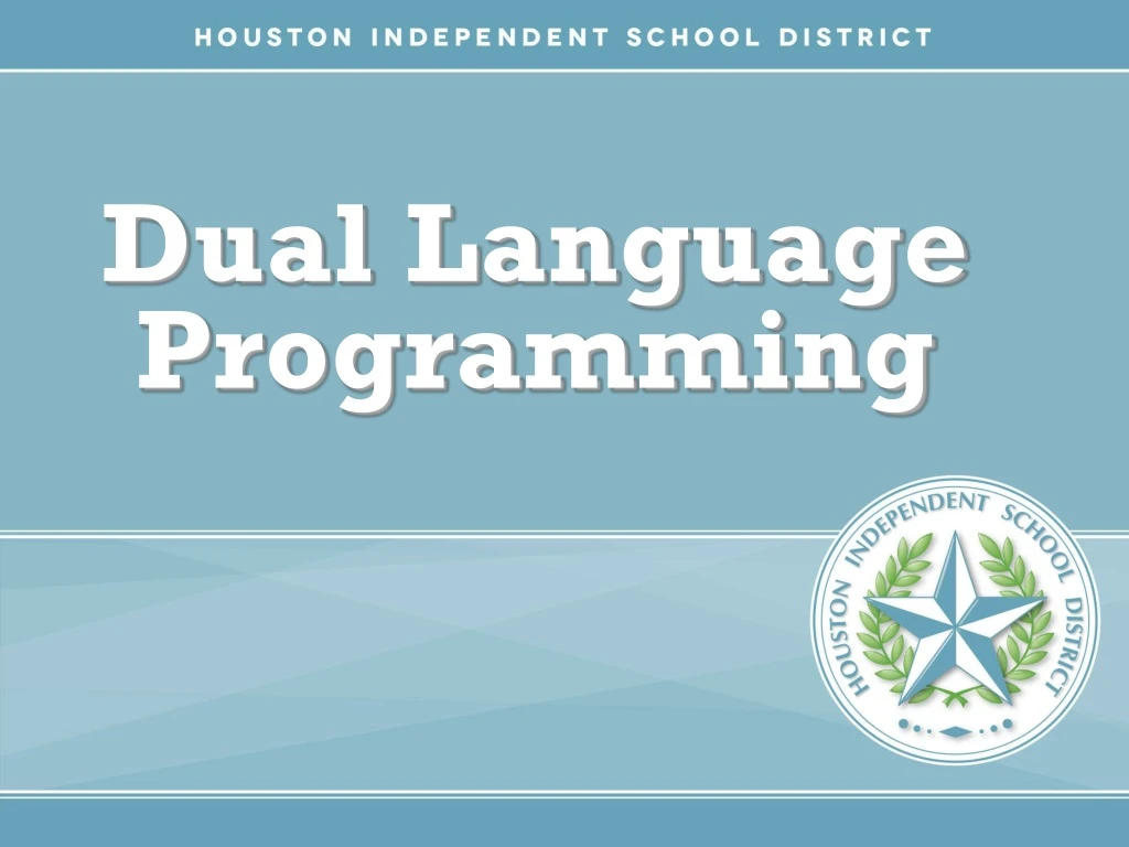 PPT - Dual Language Programming PowerPoint Presentation, free download ...